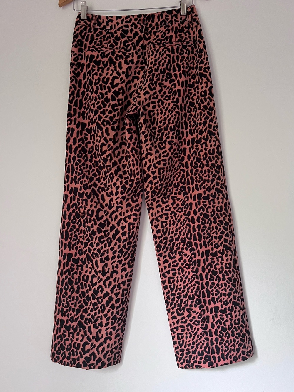 Scotch & Soda Maison Scotch Starwatcher Leopard Print Wide Leg Pants XS - Picture 2 of 14